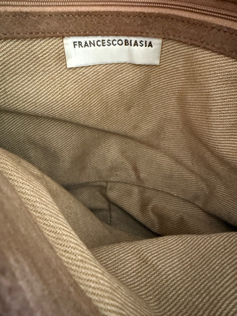 Francesco Biasia Brown Suede Fringe Shoulder Bag with Embroidered Strap - Picture 5 of 8